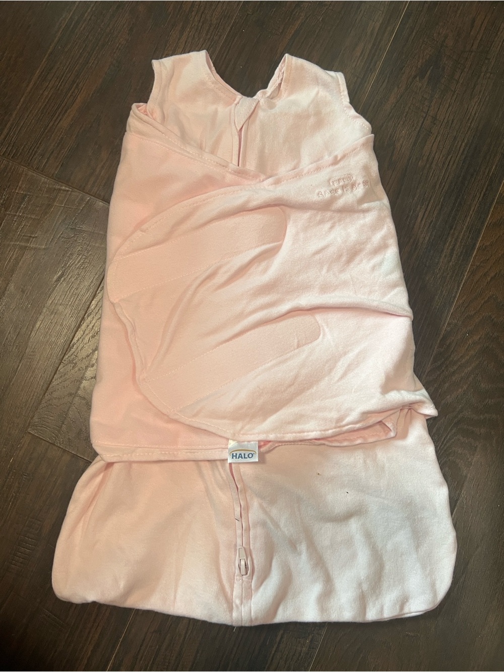 HALO 100% Cotton 1.5 TOG
Sleepsack Sleeveless Swaddle Wrap - Soft Pink NB